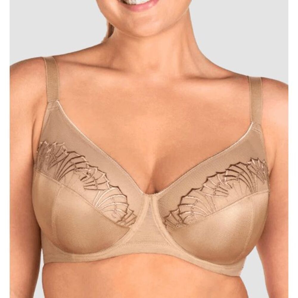 Lily Love Plus-Size Pearl Shimmer Lace Minimizer Bra- 40E